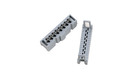 ग्रे रंग आईडीसी सॉकेट महिला हेडर आयताकार कनेक्टर 16Pins