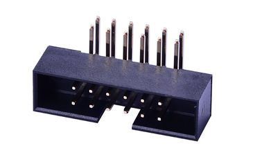 दाएं कोण बॉक्स हेडर कनेक्टर 2 * 6 पिन PA6T ऊंचाई 4.8mm वर्तमान रेटिंग 2.0AMP