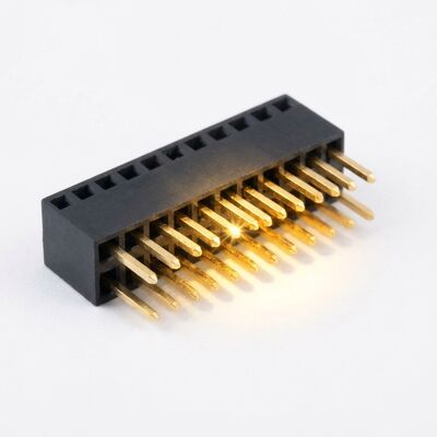 2.54mm पिच डुअल रो एलिवेटेड 15mm फीमेल हेडर कनेक्टर लॉन्ग लेग स्टैकिंग सॉकेट