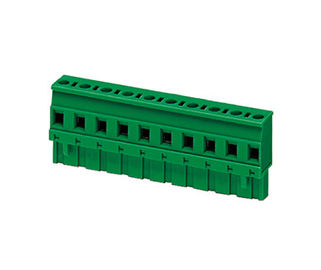 H26.0mm DIP प्लग इन टर्मिनल ब्लॉक कनेक्टर 1*09P ग्रीन PA66 SN 30-12AWG