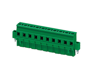 प्लग करने योग्य टर्मिनल ब्लॉक कनेक्टर CPT 7.62 मिमी पिच 1*11P ग्रीन PA66 SN 30-12AWG