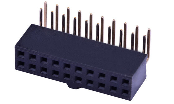 02P-40P ऑ फ्लैश PA6T PH2.54MM डबल रो महिला हेडर
