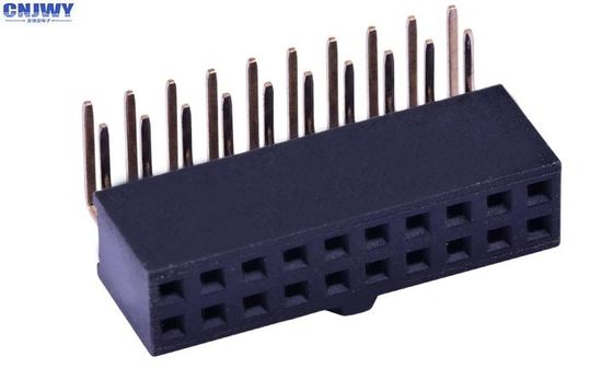 02P-40P ऑ फ्लैश PA6T PH2.54MM डबल रो महिला हेडर
