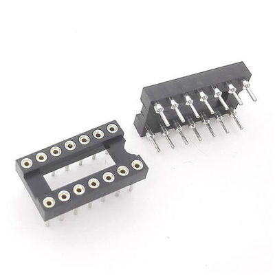 60VAC DIP SINGLE 2.54mm पिच PBT एकीकृत आईसी सॉकेट