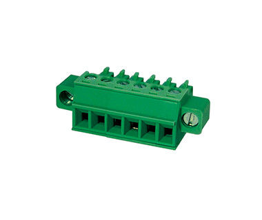 प्लग करने योग्य टर्मिनल ब्लॉक कनेक्टर CPT 3.81mm पिच 1*10P ग्रीन PA66 SN 30-16AWG